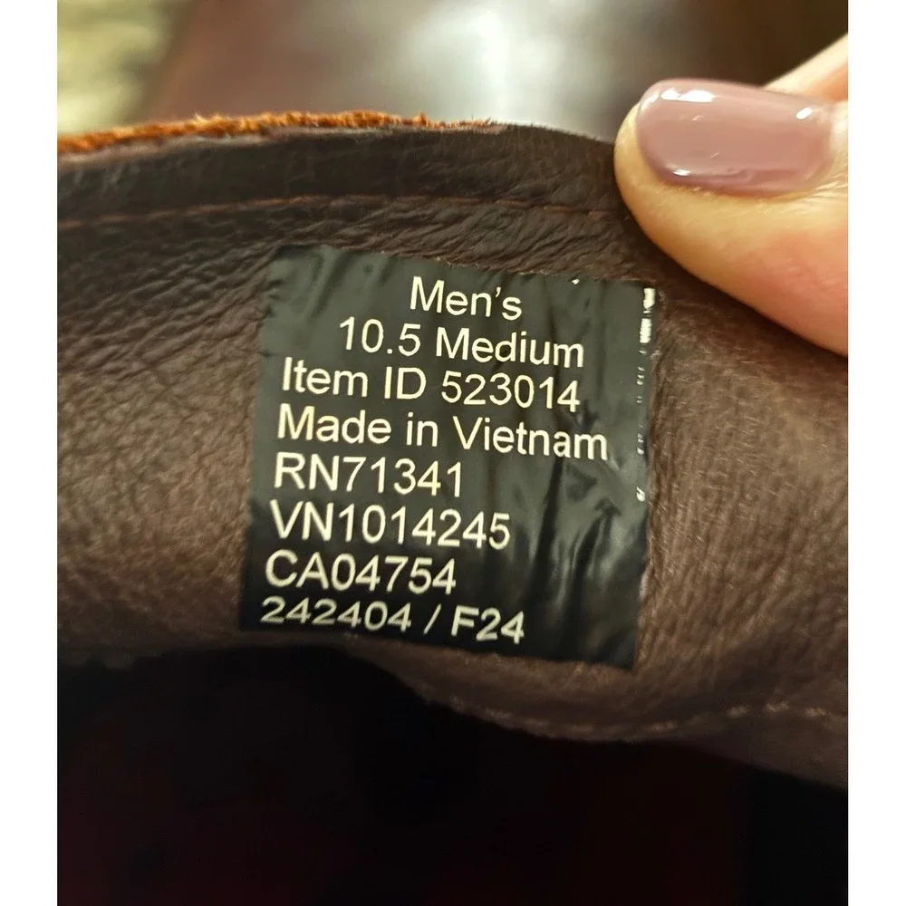 LL Bean Portland Chelsea Boots Mens 10.5 Dark Brown Leather Vibram Sole 523014